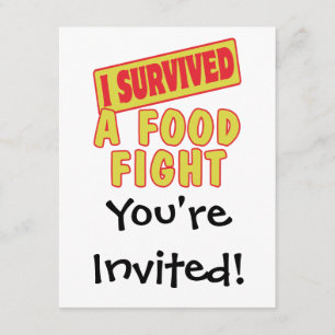 I SURVIVED A FOOD FIGHT INVITATION