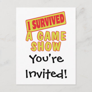 I SURVIVED A GAME SHOW INVITATION