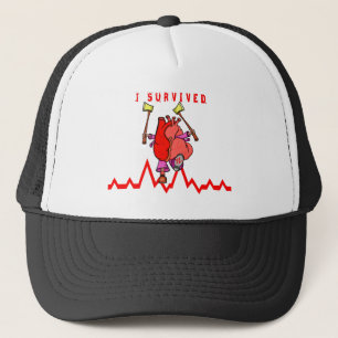 I survived a heart attack trucker hat