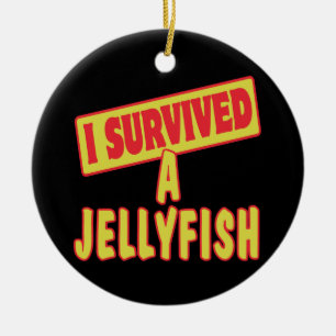 I SURVIVED A JELLYFISH CERAMIC TREE DECORATION