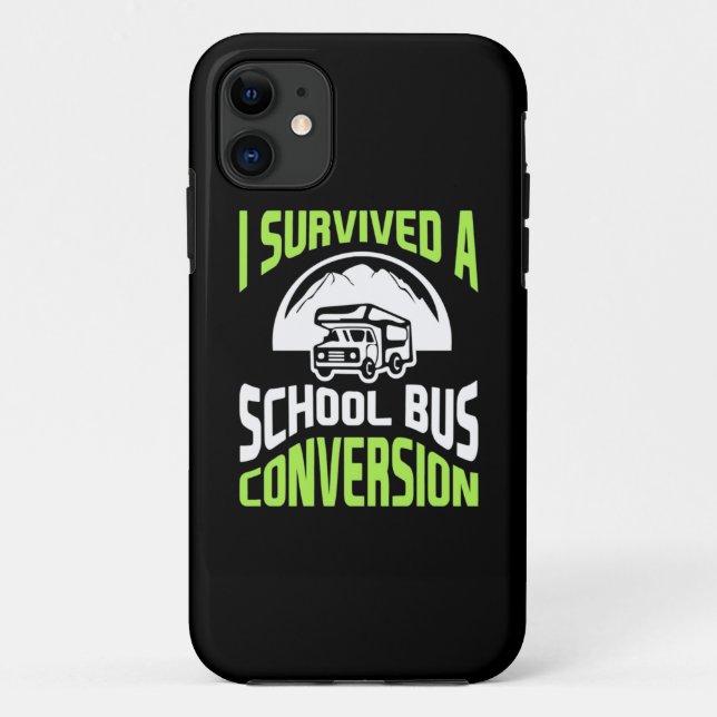 I Survived A School Bus Conversion Case-Mate iPhone Case (Back)