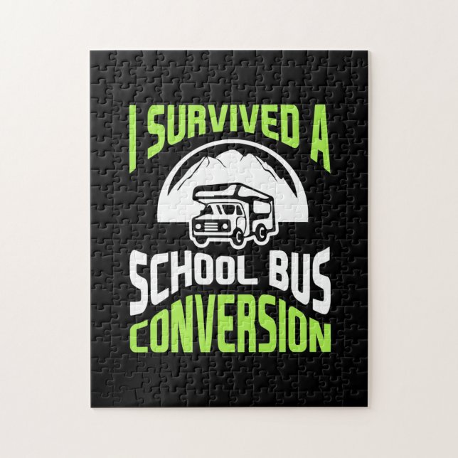 I Survived A School Bus Conversion Jigsaw Puzzle (Vertical)