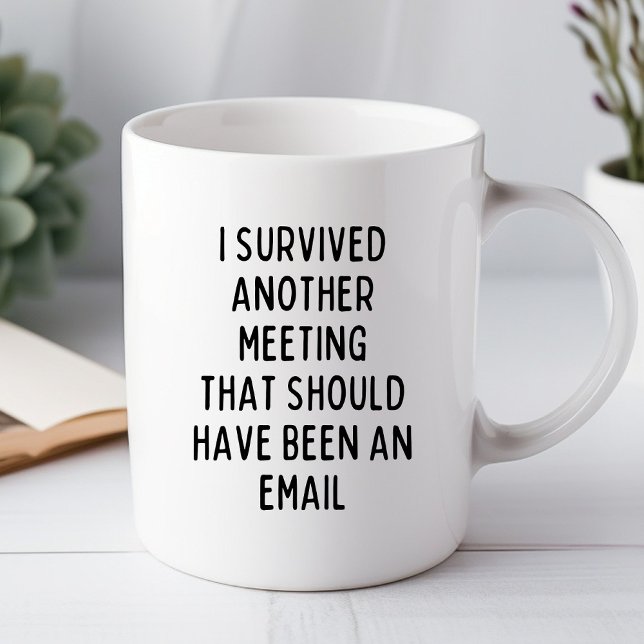 I Survived Another Meeting Funny Office Mug (Creator Uploaded)