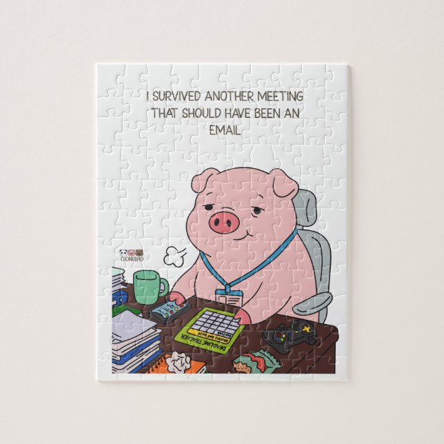 I Survived Another Meeting Jigsaw Puzzle (Vertical)