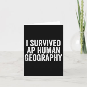 I Survived Ap Human Geography Funny Ap Examination Card