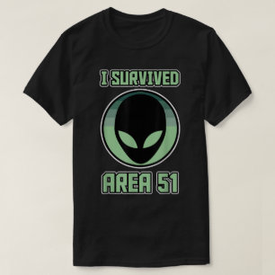 I Survived Area 51 Alien Design T-Shirt
