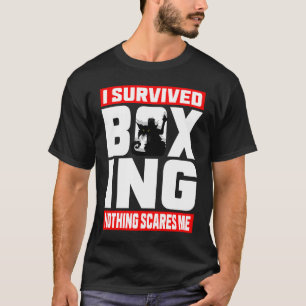 I Survived Boxing Nothing Scares Me Angry Cat T-Shirt