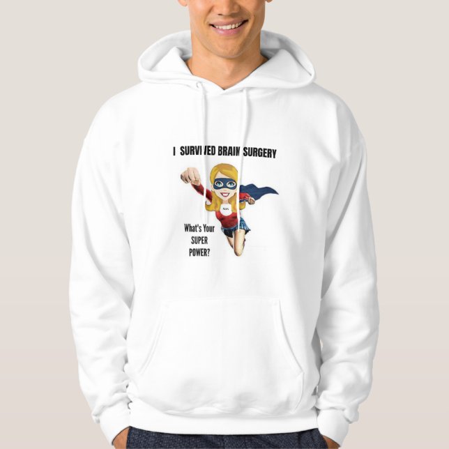 I SURVIVED BRAIN SURGERY (Personalised) Hoodie (Front)