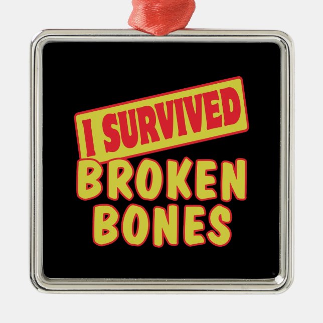 I SURVIVED BROKEN BONES METAL TREE DECORATION (Front)