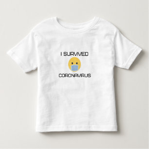 I survived covid 19 happy face toddler T-Shirt