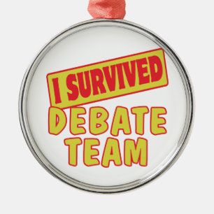 I SURVIVED DEBATE TEAM METAL TREE DECORATION
