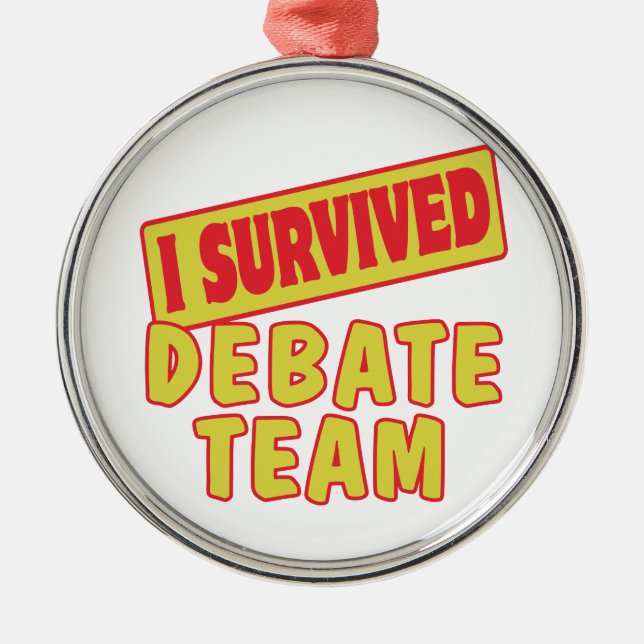 I SURVIVED DEBATE TEAM METAL TREE DECORATION (Front)