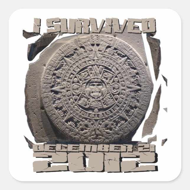 I SURVIVED December 21 2012 Square Sticker (Front)