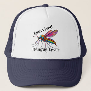 "I survived dengue fever" with mosquito Trucker Hat