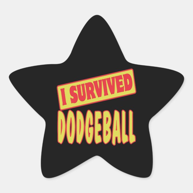 I SURVIVED DODGEBALL STAR STICKER (Front)