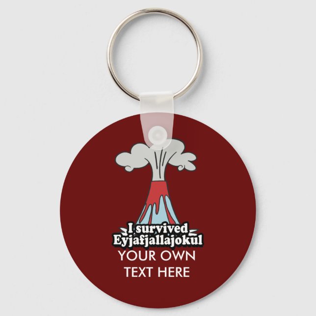 I survived Eyjafjallajokul Volcano Key Ring (Front)