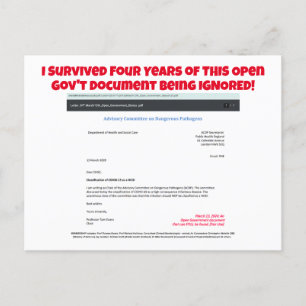 I Survived Four Years by RoseWrites Postcard