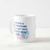I survived Global Pandemic Funny Covid 2020 Coffee Mug (Front Left)