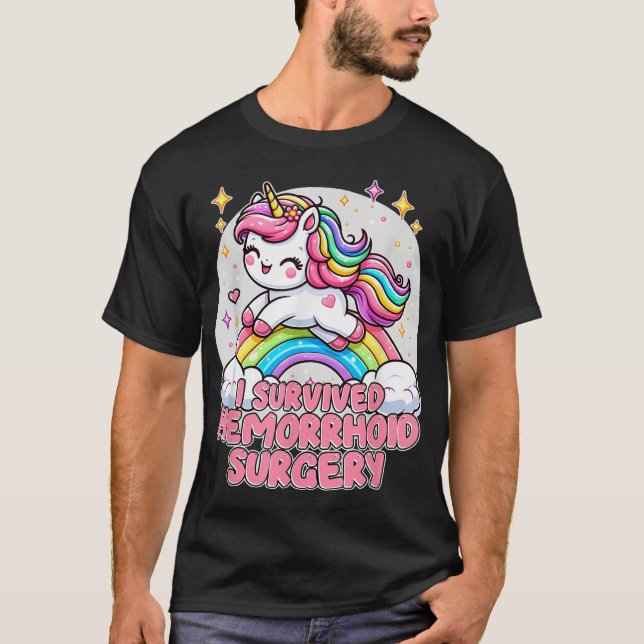  I Survived Hemorrhoid Surgery Sarcastic  T-Shirt (Front)