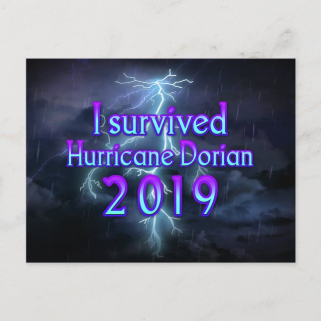 I survived Hurricane Dorian Postcard (Front)