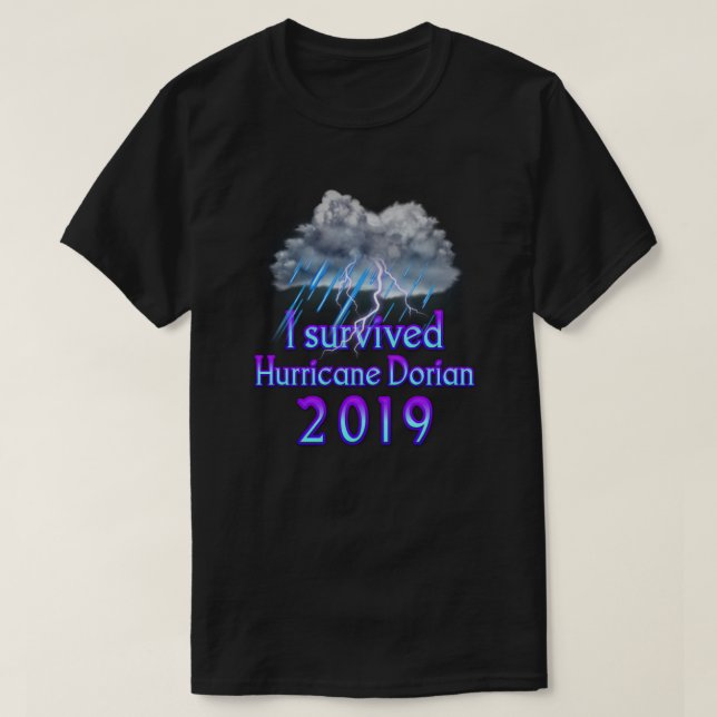 I survived Hurricane Dorian rain T-Shirt (Design Front)