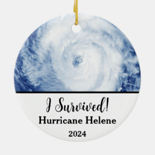I Survived! Hurricane Helene 2024 Ceramic Ornament