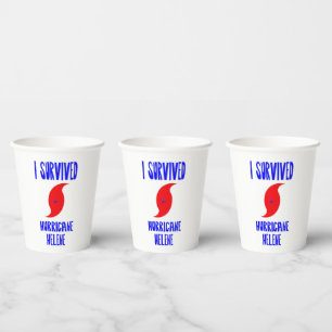 I Survived Hurricane Helene Paper Cups