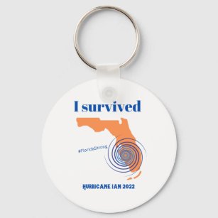 I Survived Hurricane Ian 2022 Florida Strong Key Ring