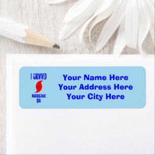 I Survived Hurricane Ida Return Address Label