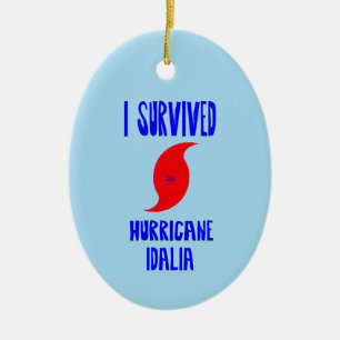 I Survived Hurricane Idalia Ceramic Ornament