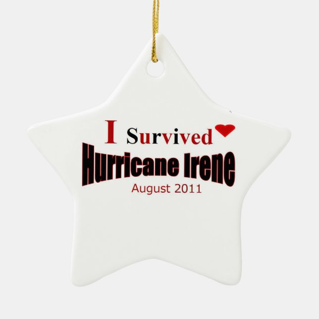 I Survived Hurricane Irene Ornament (Front)