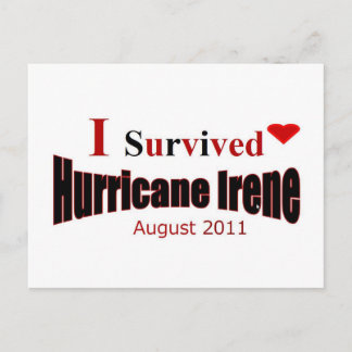I Survived Hurricane Irene Postcard