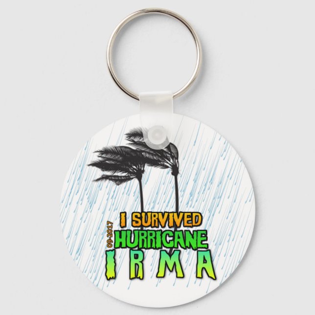 I survived Hurricane Irma Key Ring (Front)