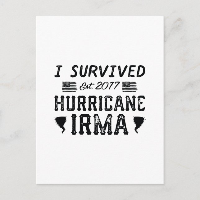 I Survived Hurricane Irma Postcard (Front)