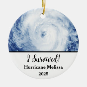 I Survived Hurricane Melissa 2025 Ceramic Ornament