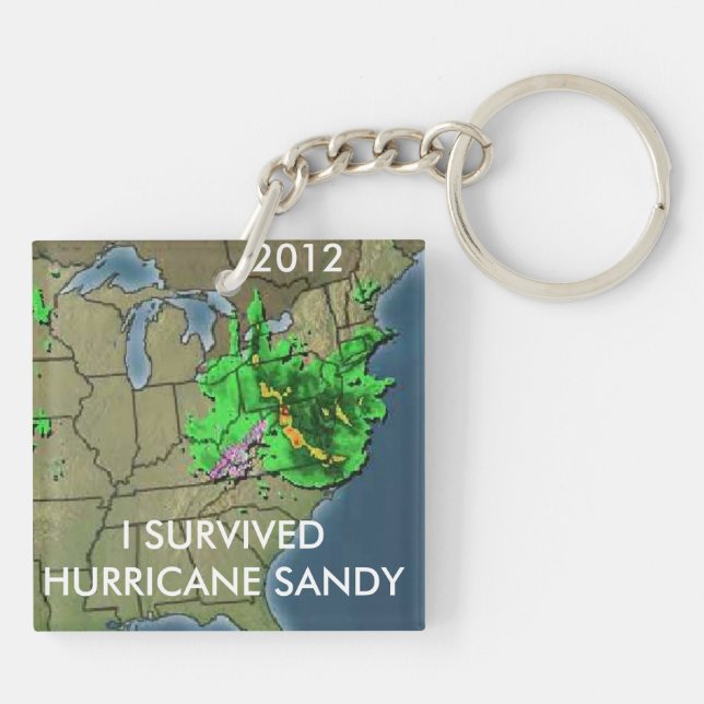 I SURVIVED HURRICANE SANDY KEY RING (Back)