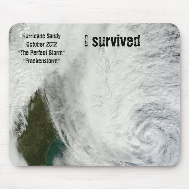 "I Survived Hurricane Sandy" Mousepad (Front)