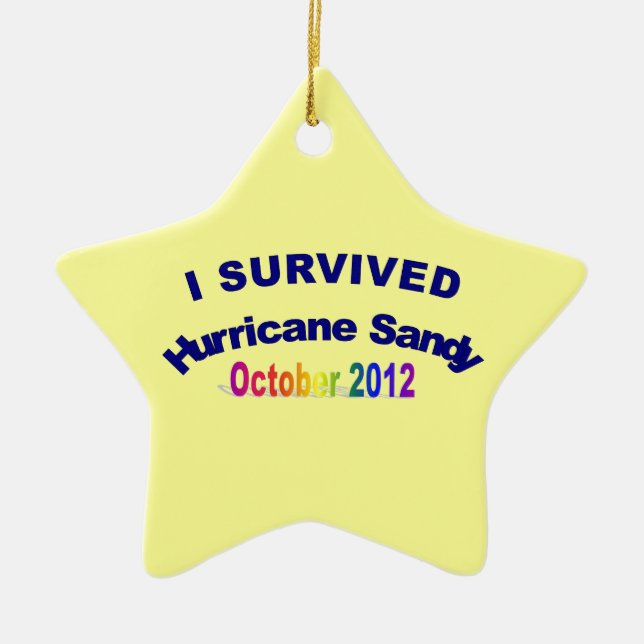 I Survived Hurricane Sandy Ornament (Front)