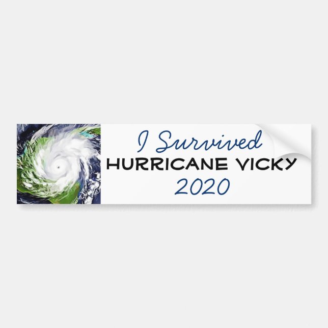 I survived Hurricane Vicky 2020 Bumper Sticker (Front)