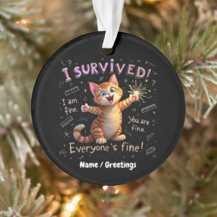 I Survived, I Am Fine, You Are Fine Ornament