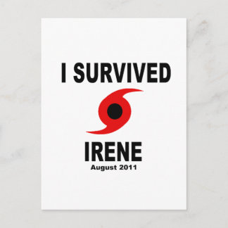 I SURVIVED IRENE August 2011 Postcard