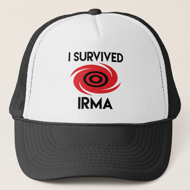 I Survived Irma Trucker Hat (Front)