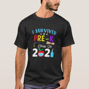 I Survived-Kindergarten-Class Of 2021 Graduation-Q T-Shirt