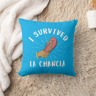 I Survived La Chancla Funny Mexican Mother Joke Cushion