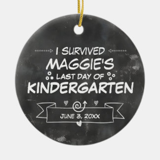 I Survived LAST Day of School Kids Ceramic Ornament