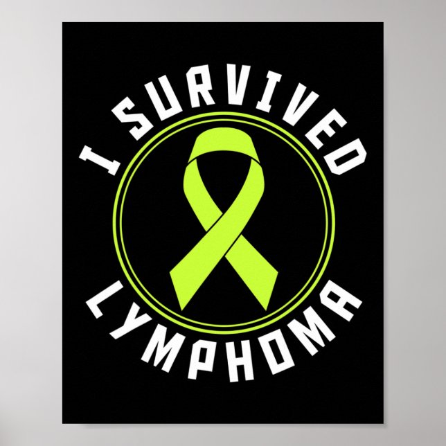 I Survived Lymphoma Awareness  Poster (Front)