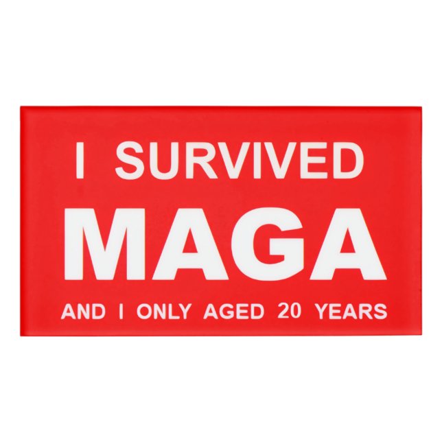 I Survived MAGA Name Tag (Front)