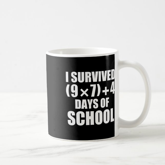 I Survived Math Equation 67 Days Of School  Coffee Mug (Right)