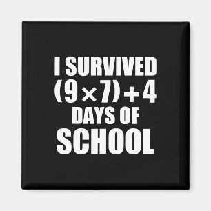 I Survived Math Equation 67 Days Of School Magnet