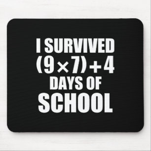 I Survived Math Equation 67 Days Of School Mouse Pad